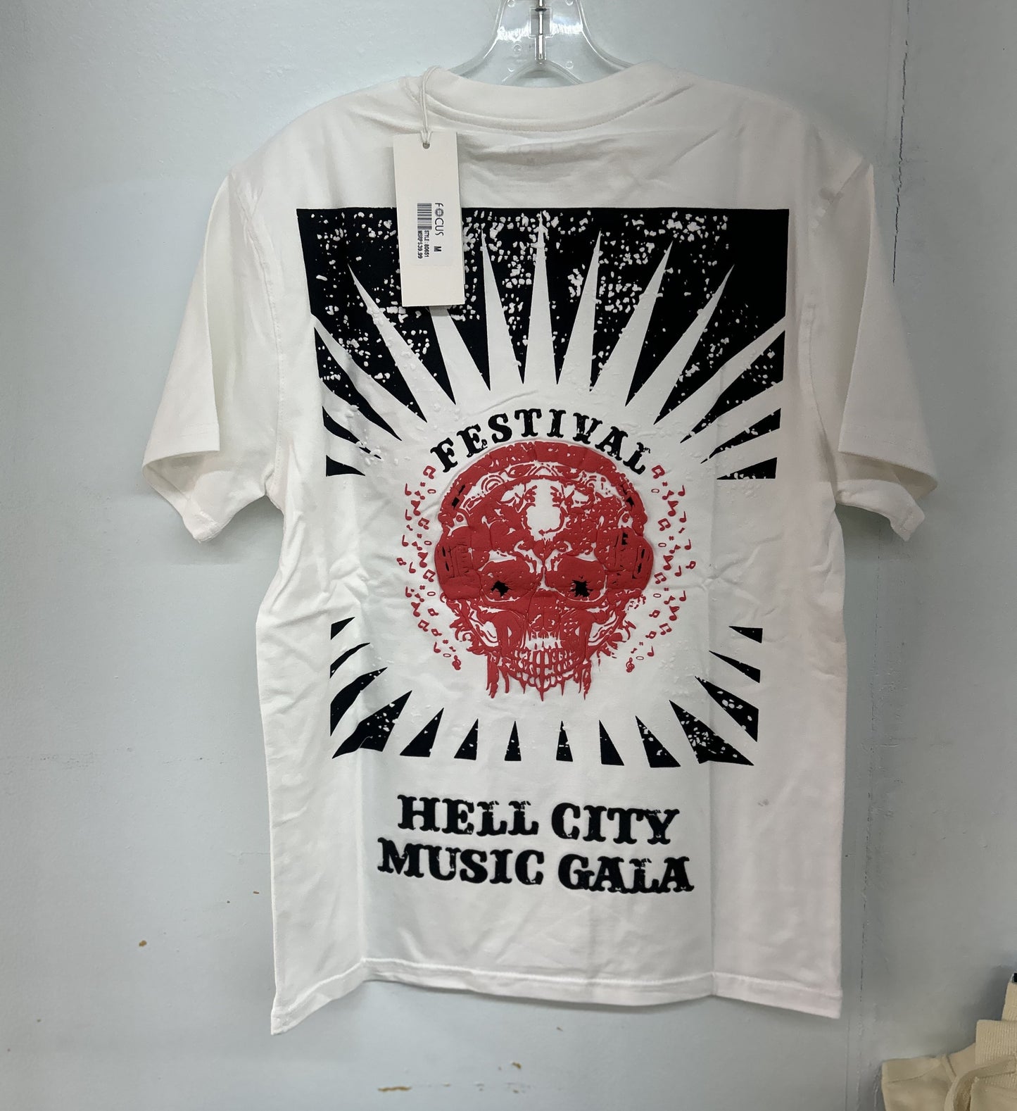 Men 2 piece out fits white and grey Hell City